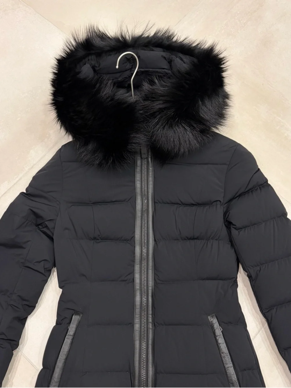 MACKAGE CALLA-X BLACK ON BLACK long Quilted Puffer Coat - Picture 3 of 13